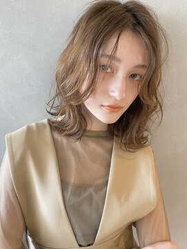 パーク(PARK) 【PARK】ペールベージュ×ニュアンスボブディ