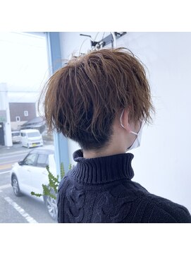 テクライズ 豊橋店(TECHRISE) メンズセンターパート×アッシュベージュ