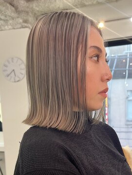 デート 下北沢(DATE) ダブルカラーミルクティーベージュカラーケアブリーチハイトーン