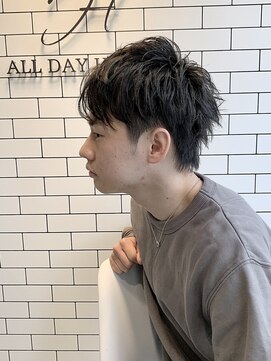 オールデイハローズ(ALL DAY HELLO'S) 束感ナチュラルショート【河原町】３０代ニュアンスモテパーマ