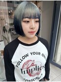 切りっぱなしボブ×ダークブルーグラ