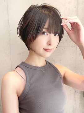 セイドット オモテサンドウ(Say. omotesando) say.重政　丸みショートボブ　縮毛矯正前髪ありショート髪質改善