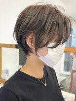 エリマ 武蔵小杉(elima) ショートボブ韓国丸みショートカットミルクティーベージュカラー