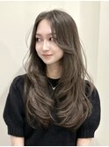 韓国風/レイヤー/小顔/前髪カット/髪質改善/グレージュ/透明感