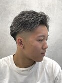 フェザーショート/ホワイトメッシュ/フェード/ツーブロック