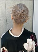 ホワイトベージュカラーミルクティーベージュカラーヘアセット