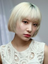 エノア 東京(ENORE)&nbsp;Wカラー/ケアブリーチ/ 透明感// シルキーベージュ/ボブ/