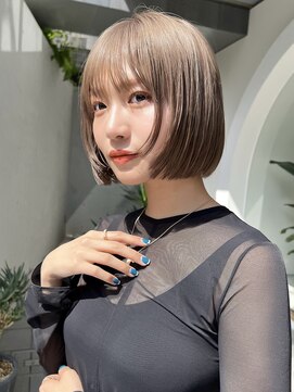 ガーデン 渋谷(GARDEN) 小顔外ハネボブダークアッシュ大人ガーリー似合わせカット