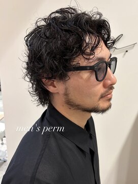 コース(co-th.) 朝楽◎伸ばしかけにもおすすめ！メンズパーマ