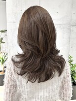 ラブクロムトーキョー オモテサンドウ(LOVECHROME OMOTESANDO) 大人のレイヤースタイル 時短 ココアベージュ