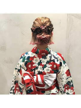 アンド バイ ヘアサロン(AND by hair salon) kimonoスタイル☆浴衣☆
