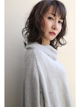 イソラブル(ISOLA-blu) 【大人スタイル】シフォンカール×ハイライトグレージュ