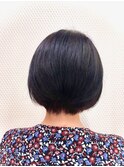 小顔/ショートボブ/ダークカラー/30代40代50代/白髪染め/丸み