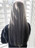 【Zina】イメチェン毛先パーマ耳かけ×フォギーベージュ