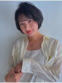 #シースルーバング#丸みショート