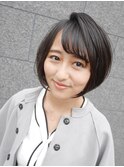 ショート&艶感こげ茶♪