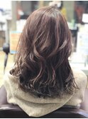 ハイライトでこっそり可愛いピンク系カラー