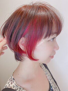 ネイロ 錦糸町(NeiRo) エアリーミディショートパーマ黒髪カタログホワイトアッシュ