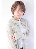 小顔ショート・グレージュ・ショートボブ
