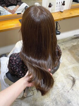 グリーン 渋谷(green) 【MIO】艶ベージュ×コテ巻き