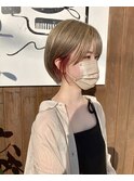 グレージュ/インナーピンク