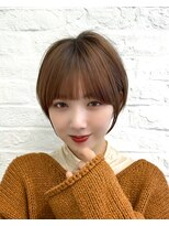 前髪カット　斜めバング　マッシュヘアー　おおばたける