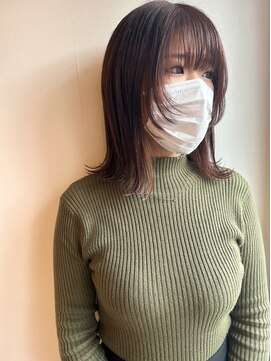 ツイギー 宮西店(TWiGGY) 顔周りレイヤーに外ハネロブ