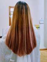 ヴィアージュ 国分寺 まつげエクステアンドヘアエクステ(Viage)&nbsp;ピンク系ハイライト込みロングヘアー