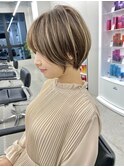 ハイライトバレイヤージュダブルカラーケアプリーチ30代40代