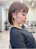 イヤリングカラーボブインナーカラーぱつっとボブ