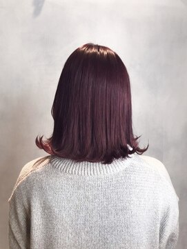 リコラックスビー 中百舌鳥(LICO LUXBE) 外はねボブパープルグレージュ