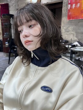 ミンクス渋谷スマートサロン(MINX shibuya smart salon) 魅力倍増カール シアーカラー ショート 姫カット ダークアッシュ