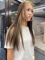 コードプラスリム(CODE+LIM)&nbsp;ポイントハイライト/ブラウンオリーブ／ベージュ