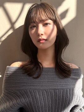 ロンドイディールバンダイ 新潟万代(Lond ideal) 前髪イメチェンアンブレラカラーウェーブパーマ風こなれミディ