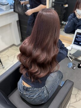 ラピス 福岡天神店(Lapis) チェリーブラウン×エクステ80枚