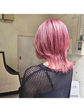 コロ(COLO) 【吉祥寺】ダブルカラー ブリーチ カシスピンク ウルフ