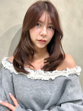 レイヤーカット　ロングレイヤー　顔まわりカット　韓国レイヤー