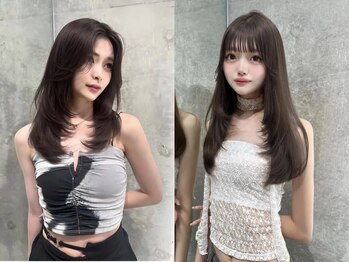 ジーナ 北千住ミルディス通り(Zina)の写真/[#韓国#小顔]【髪質改善inケアカラー＋韓国カット￥8900】印象を変える顔周りカットはZina*[北千住]