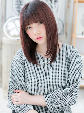 モッズヘア 越谷(mod's hair) *mod's越谷*ボルドーが大人かわいい☆小顔セミディa!