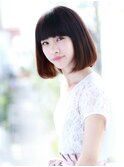 厚めバング大人可愛い暗髪・小松菜奈風ボブ☆