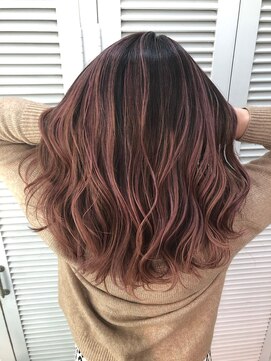 レフア(Lehua) ピンクベージュ×エアータッチバレイヤージュ