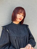 アルカナ 明治神宮前原宿(ARCANA) 斜めバンググレージュカラーデザインカラー　シルキーベージュ　