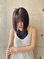 ヘアーアンドレイ エビス(hair.andrey EBISU) ブリーチなしwine red髪質によってはここまで発色します！