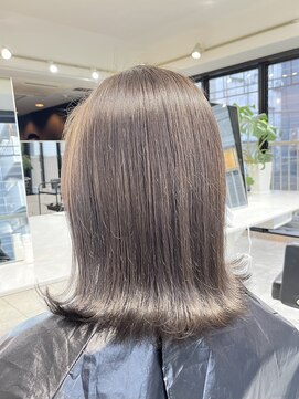 ブレンド 渋谷(BLend) グレージュマチルダボブインナーグレージュ 前髪