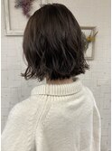 外ハネ×グレージュ