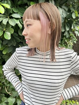 チュダック(ChuDuck) 韓国風《インナーピンク》ブリーチ/ケアブリーチ/ダブルカラー