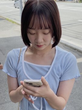 チルヘアデザイン(chill hair design) ミニボブ/ボブ/韓国ヘア/ショートボブ/前髪あり