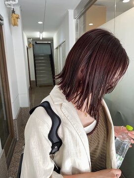 バド(bado) 暖色ブラウン×前髪デザイン