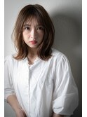ミルクティーベージュ外ハネくびれミディアムv戸田公園30代40代