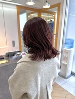 ユニ バイ マグ 長野店(Uni.by Mag) 大人可愛いレイヤーカットピンクアッシュブリーチなし